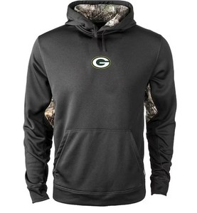 lot 812 image: Green Bay Packers Mens Camo Hoodie Size M