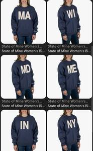 lot 832 image: State of Mine Womens Big Timer State Sweatshirt IA SIZE M