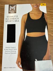 lot 840 image: MEMBERS MARK SEAMLESS RACERBACK SPORTS BRA Size M