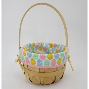 lot 883 image: 9 Chipwood with Liner Easter Basket Egg Toss Pattern - Spritz