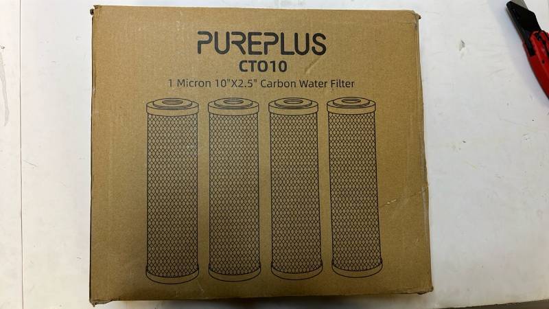 lot 168355 image: Pureplus CT010 Carbon Water Filter Set - Retail $35