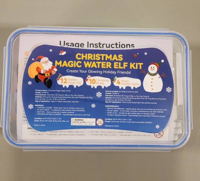 lot 169523 image: Christmas Magic Water Elf Kit - Holiday Craft Set - Retail $15