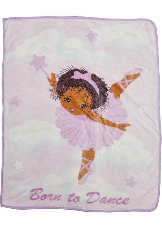 lot 169540 image: Born to Dance Ballerina Baby Blanket - Retail $15