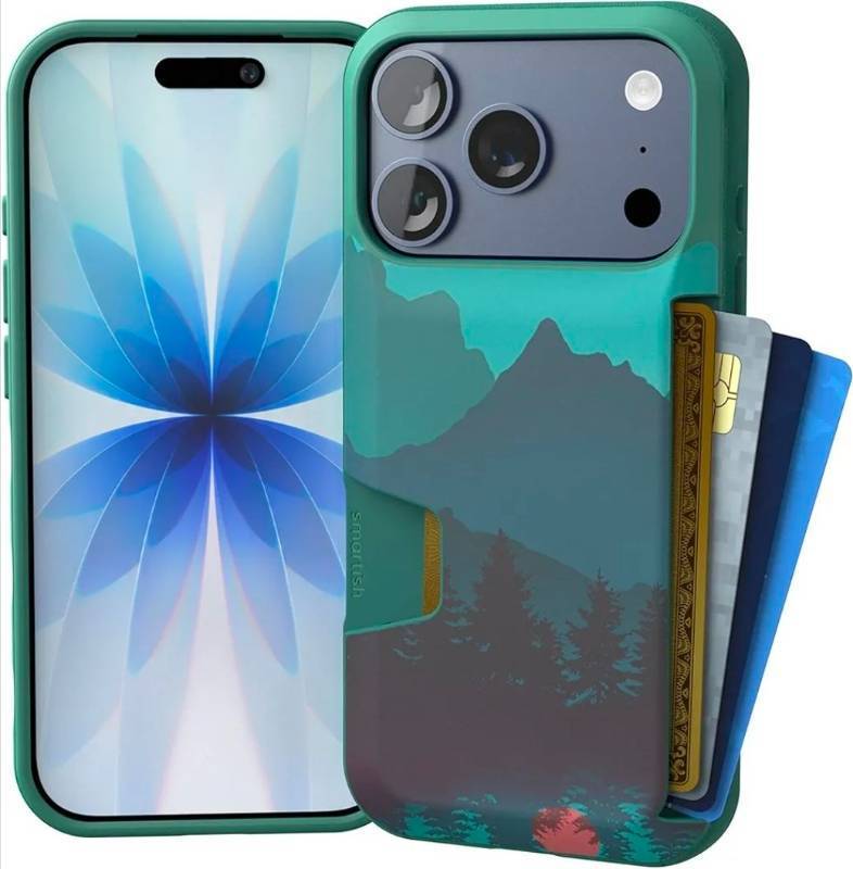 lot 169553 image: Smartish iPhone 17 Pro Card Case with Mountain Design - Retail $19