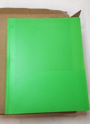 lot 169605 image: Neon Green 3-Ring File Folders - Box of 23 - Retail $20
