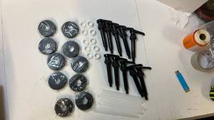 lot 68377 image: 10-Piece Mason Jar Syrup Pump Dispenser Set - Retail $25
