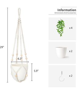 lot 68419 image: Fake Hanging Plant With Pots - Retail $27