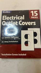 lot 68428 image: YesBes White Electrical Outlet Covers - 15 Pack - Retail $12