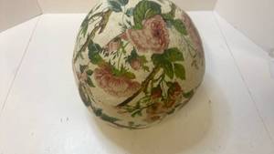 lot 68449 image: Floral Pattern Fabric Covered Ball - Retail $12