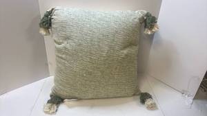 lot 68453 image: Decorative Throw Pillow with Tassels - Retail $25