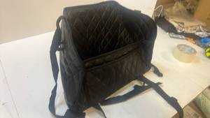 lot 68456 image: Black Quilted Car Seat Bag with Adjustable Straps - Retail $25
