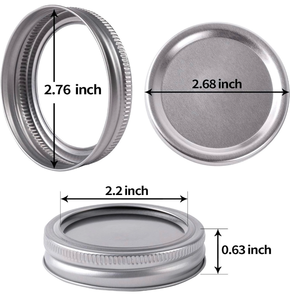 lot 68482 image: Small Mouth Mason Jar Lids - Retail $10