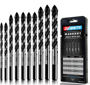 lot 68483 image: Dkibbith 10-Piece Masonry Drill Bit Set - Retail $25