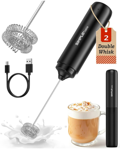 lot 68498 image: Simple Taste Whisk Rechargeable Milk Frother - Retail $15
