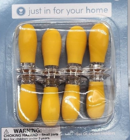 lot 68778 image: Yellow Corn Cob Holders 2 Packs - Retail $5