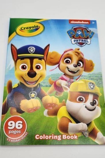 lot 67969 image: Paw Patrol Crayola Coloring Book with Stickers - Retail $4