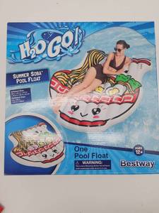 lot 69186 image: H2O GO Summer Soba, Ramen Shape Pool Float By Bestway - Retail $25