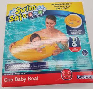 lot 69190 image: Swim Safe ABC Wondersplash Baby Boat Float - Retail $15