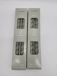 lot 69231 image: Trueliving Unscented Taper Candles - 2 Pack Set, 2 Packs  - Retail $8