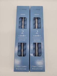 lot 69232 image: True Living Unscented Twisted Taper Candles - 4 Count - Retail $8