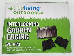 lot 69248 image: True Living Outdoors Interlocking Garden Edging Set - Retail $15