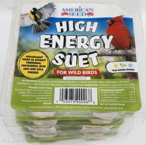lot 69252 image: American Seed High Energy Suet Wild Bird Food - 5 Pack - Retail $8