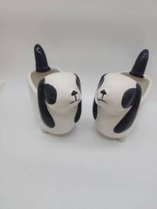 lot 69274 image: Dog Ceramic Planters Set of 2 - Retail $24