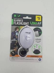 lot 69303 image: Litez All Safety Keychain Alarm & LED Flashlight - Retail $5