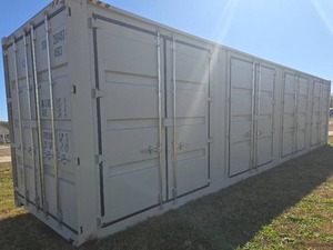 One Way Use - 40' Long High Cube Container with Double Rear & Four (4) Side Double Doors - Used One Time To Ship To Mother Road Auctions & Sales -✨Weather, Rodent & Fireproof✨Delivery Available✨