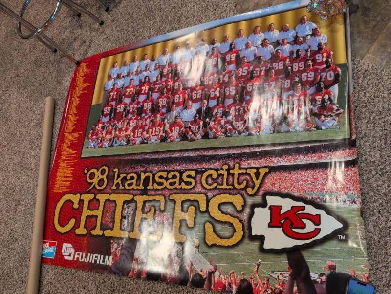 lot 2435 image: 1998 Kansas City Chiefs Team Photo Poster