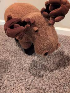 lot 2496 image: Plush Brown Moose Stuffed Animal