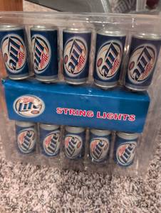 lot 2503 image: Miller Lite Beer Can String Lights