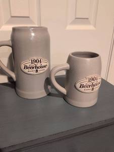 1904 Beerhouse St. Louis Grey Ceramic Beer Steins