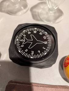 lot 2575 image: Aircraft Directional Gyro Indicator set of coasters