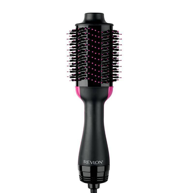 lot 25435 image: REVLON One-Step Volumizer Hair Dryer and Styler  Less Frizz, More Shine, and Less Heat Damage for Fast and Easy Salon-Style Blowouts, for All Hair Types and Lengths (Black) - Retail $40