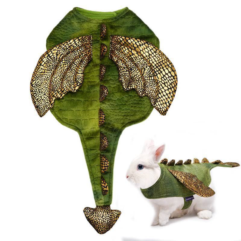 lot 44116 image: Small Animal Bunny Costume Dinosaur Cosplay Halloween Pet Outfits for Rabbit Small Tiny Puppy Dog & Kitten 2lb to 4lb - Retail $14