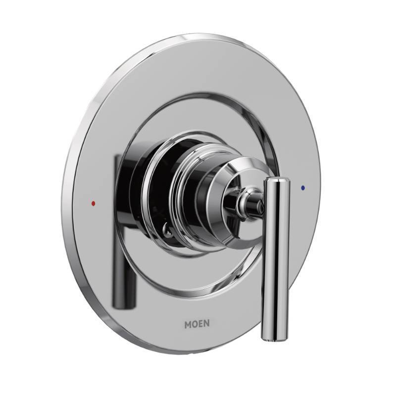 lot 44129 image: Moen Gibson Chrome Posi-Temp Pressure-Balancing Modern Valve Handle Only Trim, Valve Required, T2901 - Retail $59