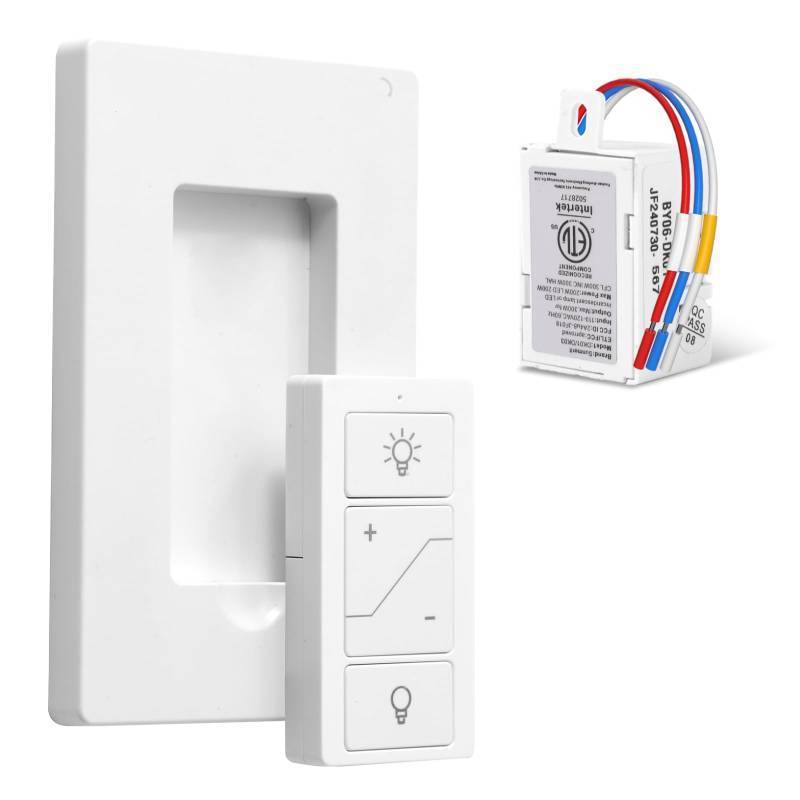 lot 44176 image: Wireless Dimmer Switch, Remote Light Switch and Receiver kit, Compatible with Alexa Voice Control, Smart Wall Switch Lighting Fixture for Ceiling Lights Pendant Lamps, Support 2.4G&5G. HOUSING CRACKED. - Retail $19