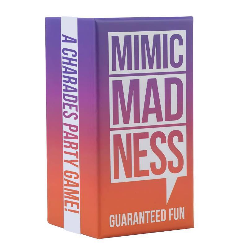lot 61715 image: Why Dont We Nights Charades Mimic Madness - Adult Party Games with 3 Categories & 180 Cards - Fun Game Night for Friends & Adults - Retail $24