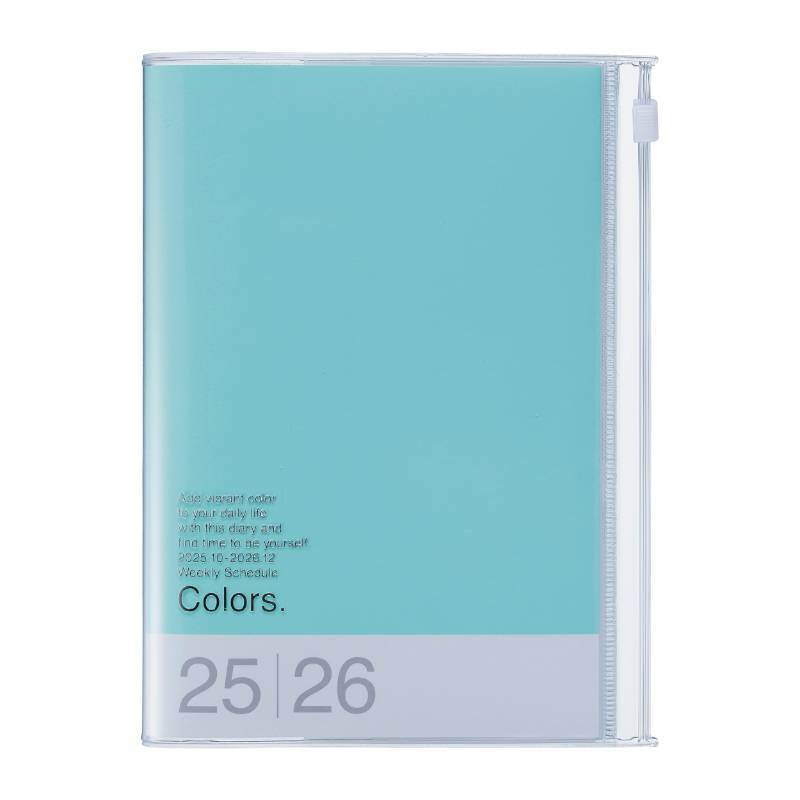 lot 61738 image: Weekly Vertical Planner 15 Months (Oct. 2025  Dec. 2026) with Soft Transparent PVC Cover, Refillable, Pocketed, for Daily Organizing & Planning (Mint)