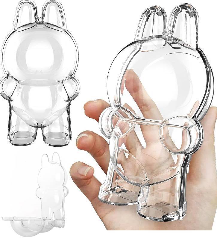 lot 61751 image: Protective Case Cover for Standing - Crystal-Clear Hard Display Box with Keychain & Dustproof Cover, Dustproof Scratch-Resistant Portable Hanging Case for Standing(Figure Not Included) - Retail $8