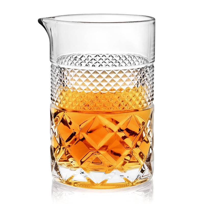 lot 54719 image: Cocktail Mixing Glass - Premium 22oz - Solid, Stable, Sturdy Hand Blown Crystal - Professional Quality Barware - Gift for Wedding, Anniversary, Birthday, Fathers Day - Retail $13
