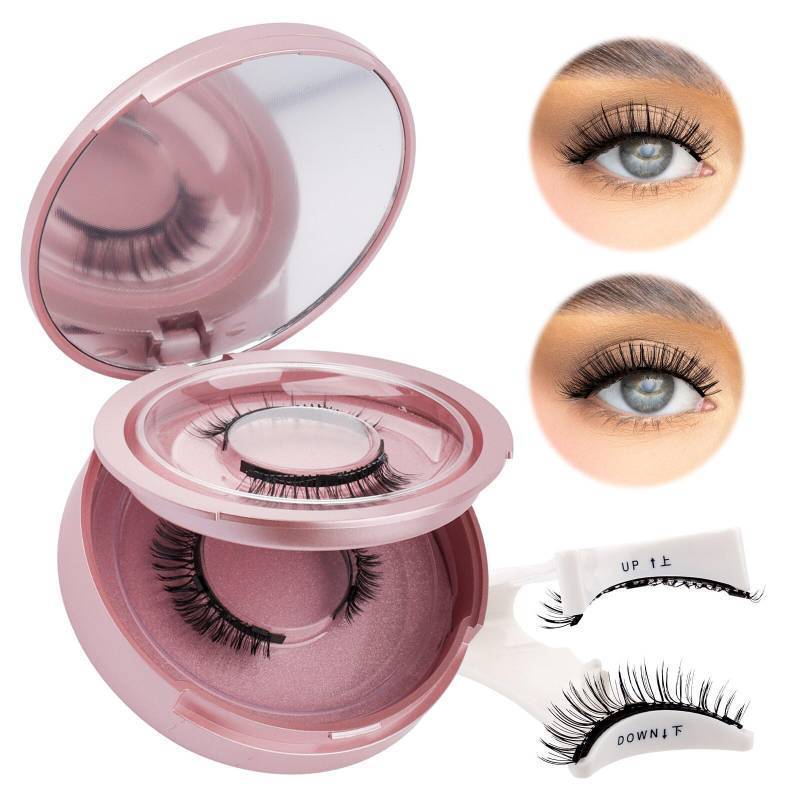 lot 54802 image: 2 Pair Magnetic Eyelashes with Applicator Reusable Magnetic Lashes Wispy Lashes No Glue Needed False Eyelash Natural Look-R3A5 - Retail $10