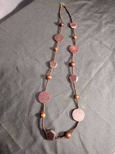 lot 1281 image: Geometric Copper Bead Necklace