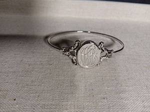 lot 1299 image: Sterling Silver Monogram Bangle Bracelet