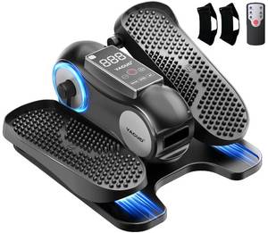 lot 7090 image: Yagud Under Desk Elliptical Machine, Elliptical Leg Exerciser as Seen on TV for Senior with Remote Control, Portable Quiet Electric Seated Pedal and 12 Adjustable Speed, Black