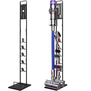 lot 7095 image: Lasvea Vacuum Stand for Dyson V6, V7, V8, V10, V11, V12, V15 Cordless Cleaners - Heavy Base Metal Bracket Holder with Trigger Lock, OnOff Control Clamp, Accessory & Attachment Storage