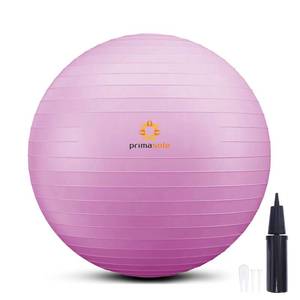 lot 7131 image: PRIMASOLE Exercise Ball for Balance Stability Fitness Workout Yoga Pilates at Home Office & Gym 75cm Nail Pink