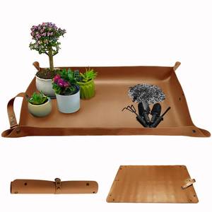 lot 7152 image: Plant Repotting Mat,Waterproof Leather Plant Transplanting Mats,Indoor Succulent Potting Mat for Change Soil and Watering,Portable Gardening Mats for Transplant and Mess Control (30 X 18,Brown)