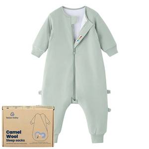 lot 7156 image: kaiya baby Unisex Toddler Sleep Sack with Feet 1.0 Tog Split Legs Sleep Sack 3T-4T, Sleep Bag Walker, Gifts for Boys & Girls, Pea Green